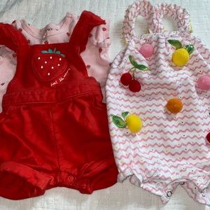 0-3M fruit themed baby bundle